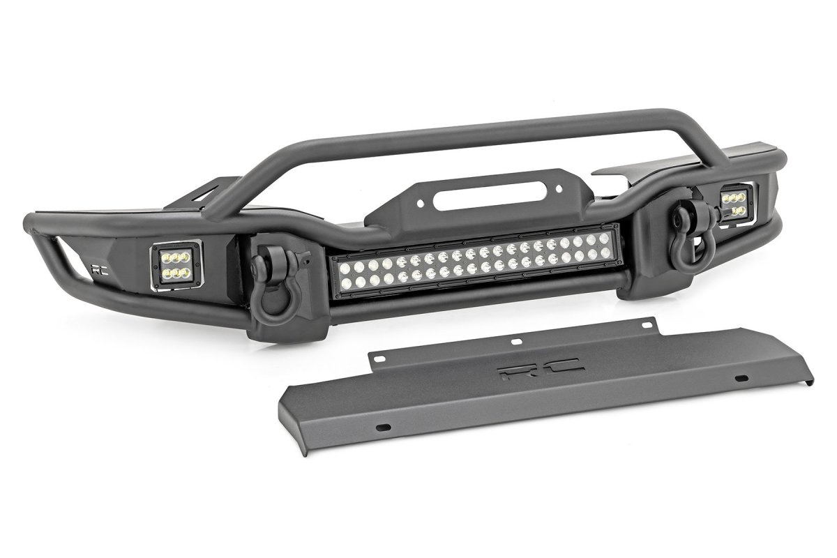 Jeep Wrangler Front Winch Bumper - Rough Country - Tubular - '07-'10